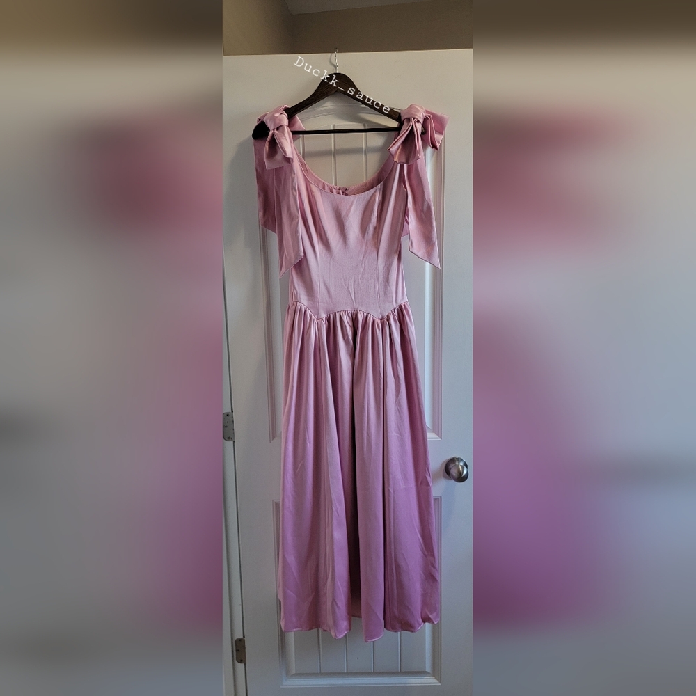 Hutch Ballerina Bow-Sleeve Drop-Waist Midi Dress - Picture 4 of 5